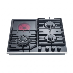 buy verona Hybrid gas and ceramic 4-burner hob on tempered glass to buy affordable four burner gas in lagos nigeria.